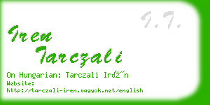 iren tarczali business card